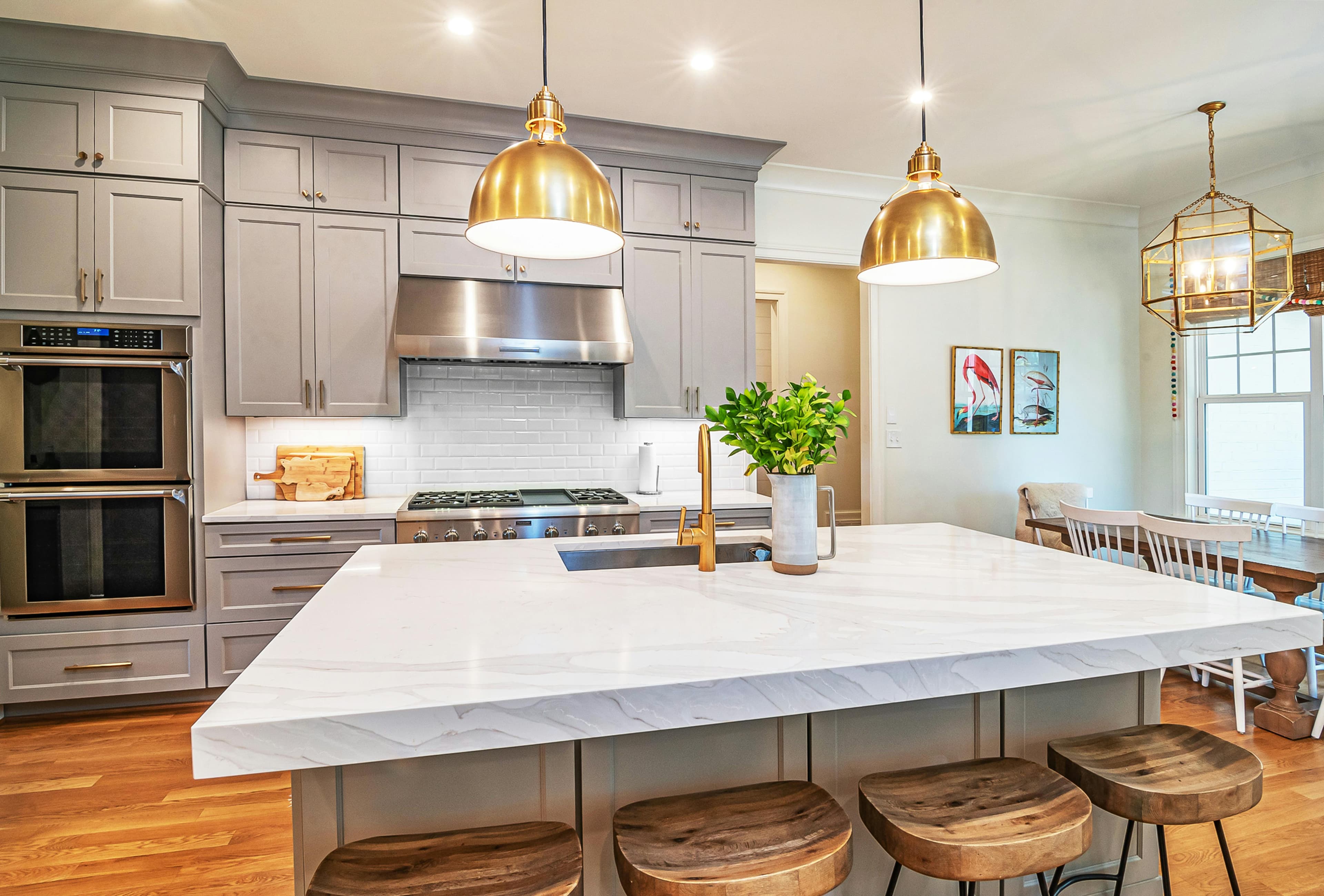 Chef's kitchen with luxury countertops